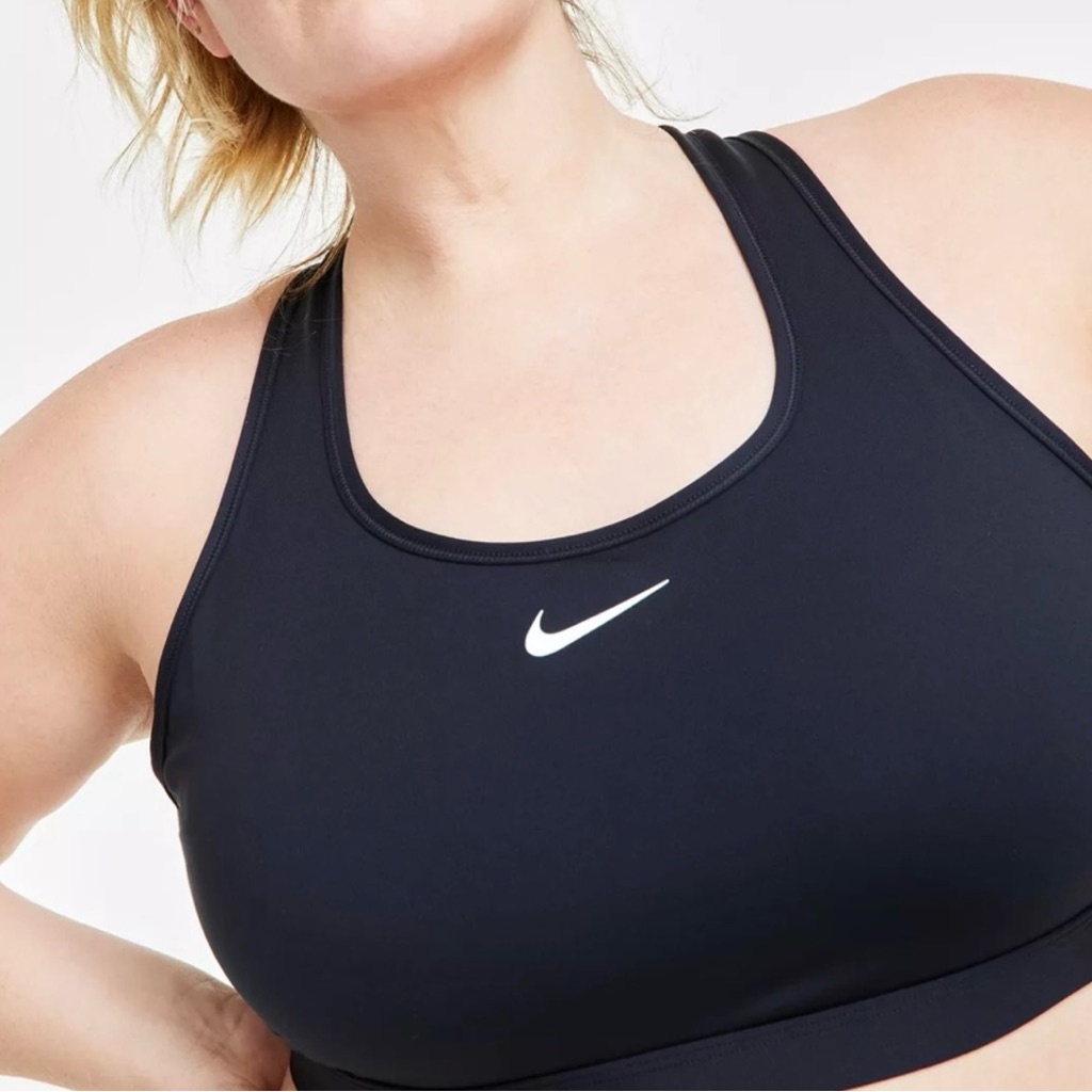 Nike Xl Swoosh Black Padded Sport Bra! New!